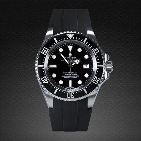 rolex wactch rs 4000 black rubber strap|rubber b rolex straps.